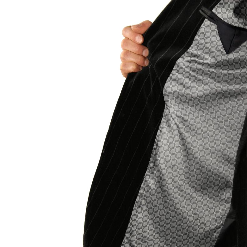 Voeringstof Jacquard Ruiten – grijs,  image number 5