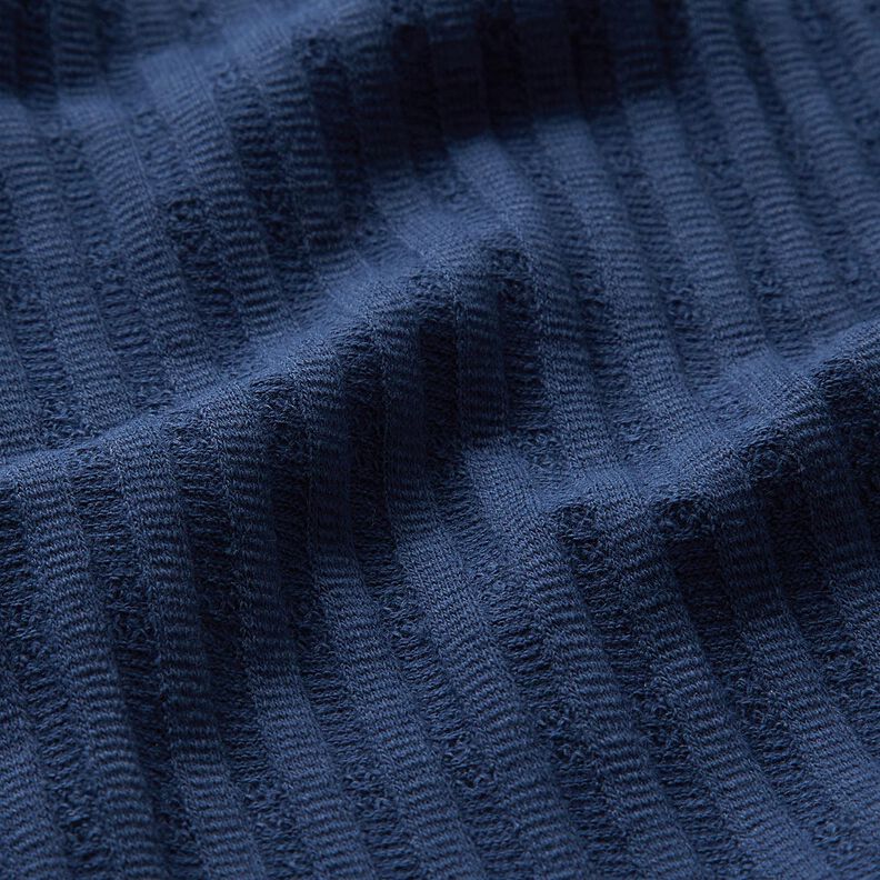 Ribjersey Enkelvoudig breipatroon – nachtblauw,  image number 2