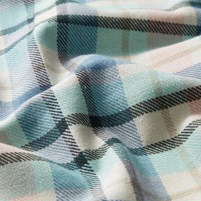Katoenmix Keper geruit – stralend blauw/lichtroze, 