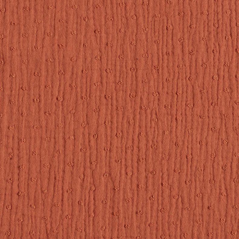 Mousseline/dubbel gehaakte stoffen dobby – terracotta,  image number 1