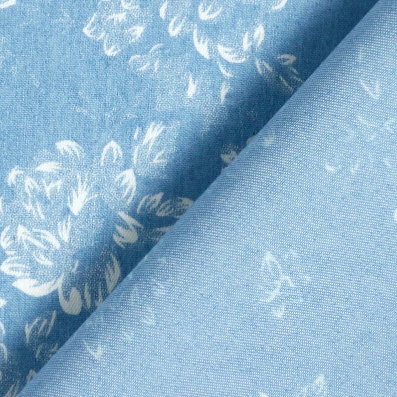 Chambray Kleine rozen – lichtblauw/ecru, image number 4