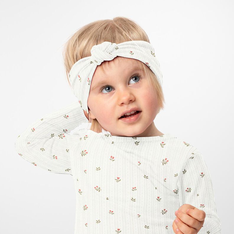 Ajour Katoenjersey Tulpen – ivoor, image number 6