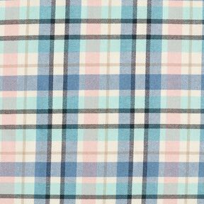 Katoenmix Keper geruit – stralend blauw/lichtroze, 