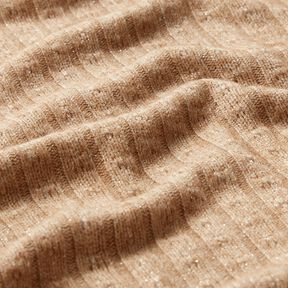 Breistof Ajour elegante glitterstrepen – lichtbruin, 
