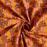 Katoenen stof Cretonne Bloemen op strepen – currygeel/purper,  thumbnail number 3