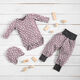 Katoenjersey Bloemen tweekleurig  – donker oudroze,  thumbnail number 6