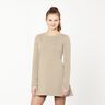 Jacquard jersey viscosemix vakjes – beige/wit,  thumbnail number 6