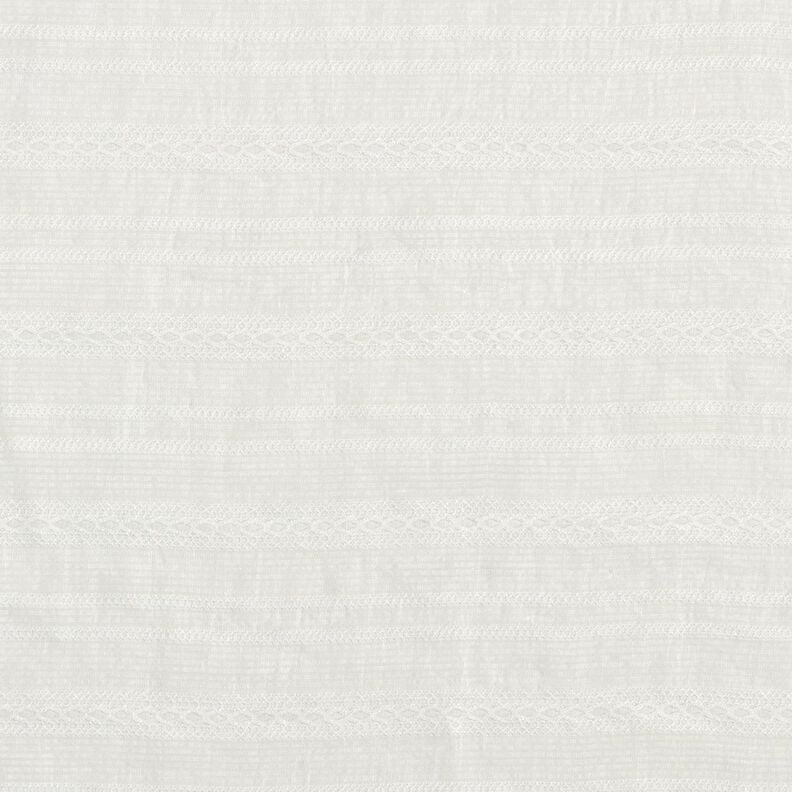 Lichte blousestof met transparante strepen – wit,  image number 1