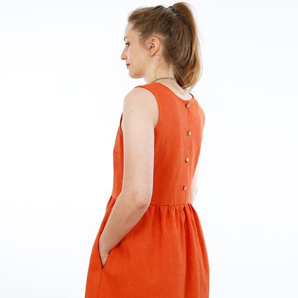 FRAU ADELE - jurk met bandjes en knoopsluiting op de rug, Studio Schnittreif  | XXS -  XXL,  image number 3