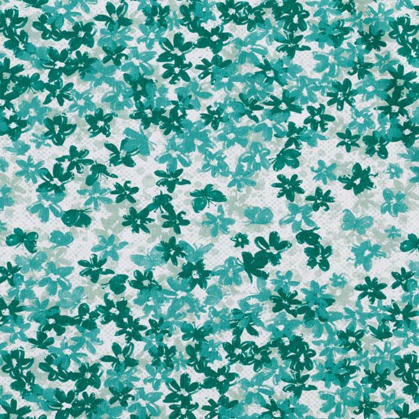 GOTS katoenjersey vlinders & bloemen | Tula – pastelgroen, image number 1