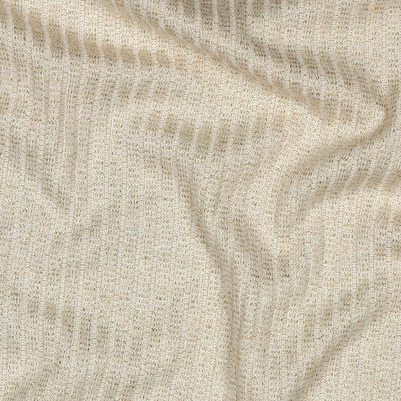 Gebreide tricot Lurex – ecru/goud metallic, image number 2