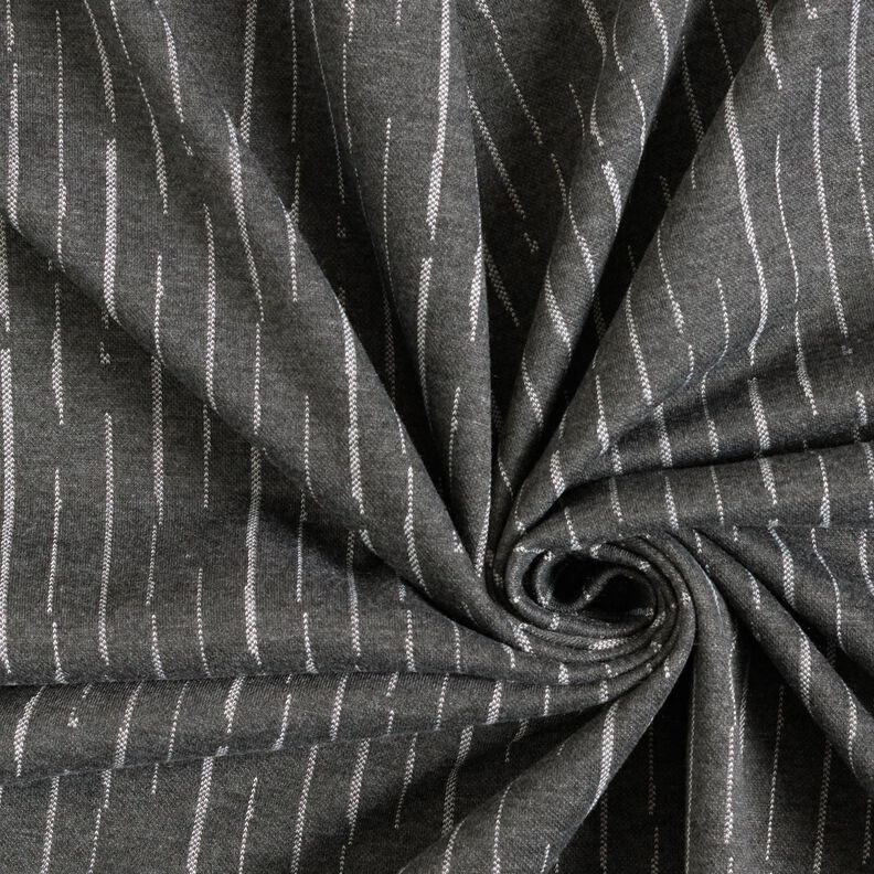 Breijacquard gebroken strepen – graniet/ecru,  image number 3