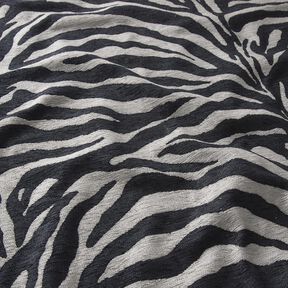 Bekledingsstof Jacquard Zebra – zwart/grijs, 