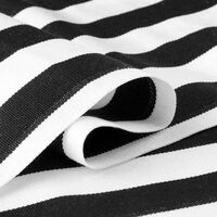 Outdoor Ligstoel stof Lengtestrepen, 44 cm – zwart