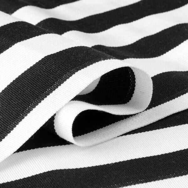 Outdoor Ligstoel stof Lengtestrepen, 44 cm – zwart,  image number 2