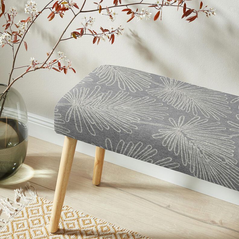 Decostof Jacquard Bladcontouren – grijs, image number 6