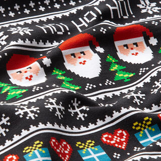 French Terry Ho! Ho! Ho! – zwart, 
