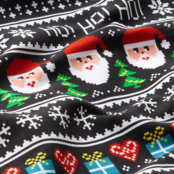 French Terry Ho! Ho! Ho! – zwart, image number 2