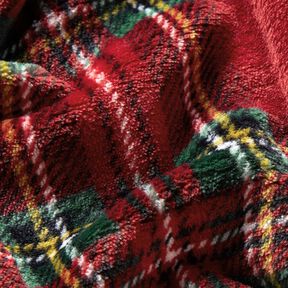 Gezellige fleece klassieke ruit – donkerrood/dennengroen, 