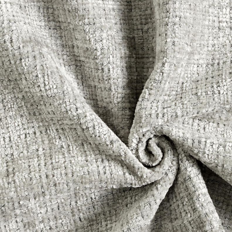 Bekledingsstof Chenille Effen – zilvergrijs,  image number 1