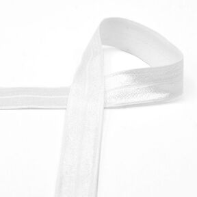 Elastisch bandje (rubberen vouw) glanzend [20 mm] – wit, 