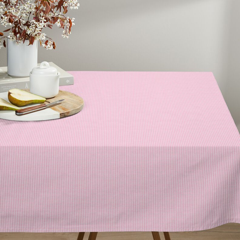 Katoenen stof Vichy ruit 0,2 cm – roze/wit,  image number 7