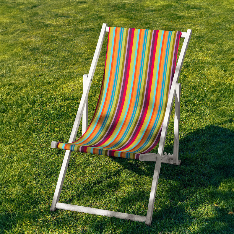 Outdoor Ligstoel stof Lengtestrepen 44 cm – bessen/oranje,  image number 5