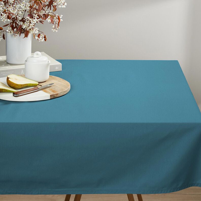 Puur linnen zwaar Effen – oceaanblauw, image number 7
