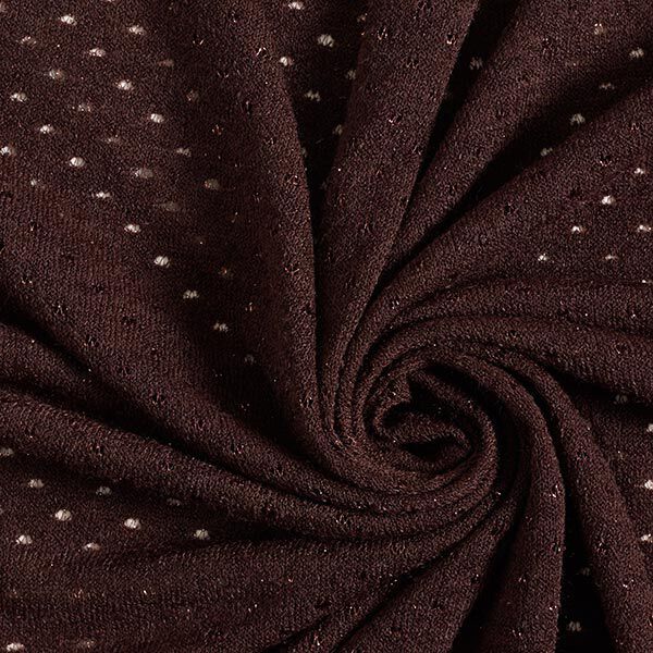 Fijngebreide lurexpunten glitter – bruin, image number 3