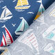 Katoenen stof Cretonne Zeiltrip – oceaanblauw/wit,  thumbnail number 4