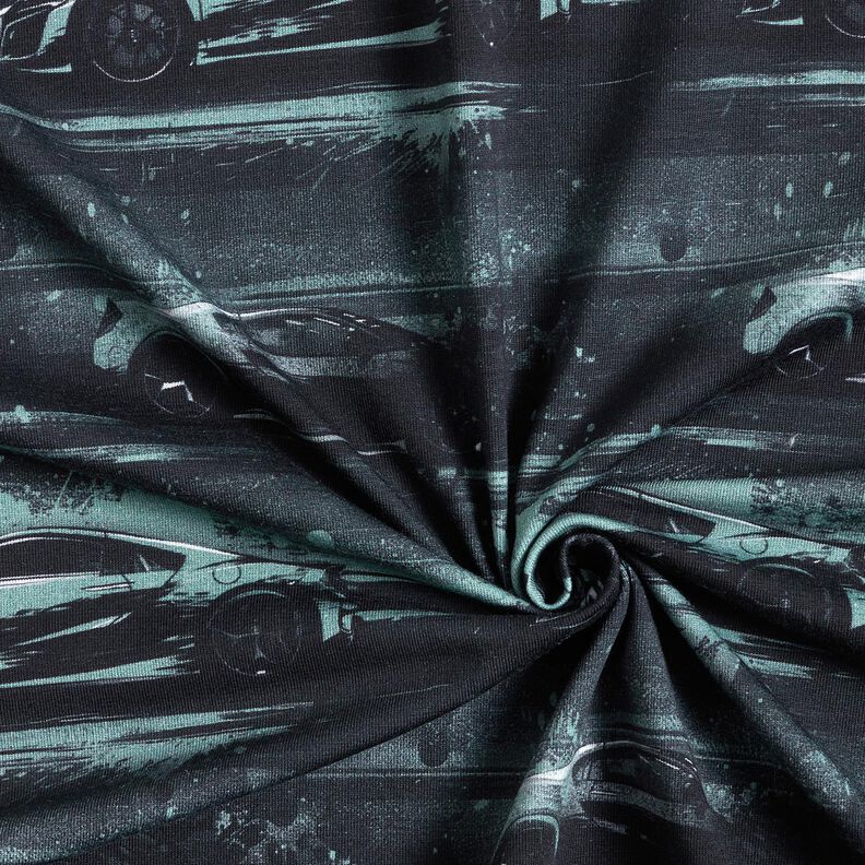 Katoenjersey Raceauto Digitaal printen – zwart/parelgrijs,  image number 3