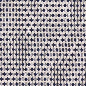 Romaniet jersey Mini diamanten – lichtbeige/marineblauw, 