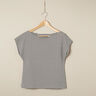 Katoenjersey smalle strepen – creme/zwart,  thumbnail number 5