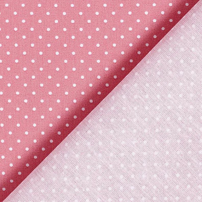 Katoenpopeline Kleine stippen – roze/wit,  image number 6