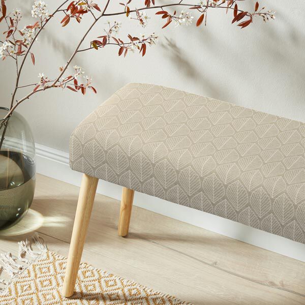Decostof Jacquard Bladeren – beige, image number 8