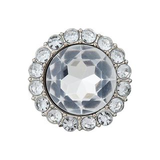 Strass-polyesterknoop oogje [ 25 mm ] – transparant, 