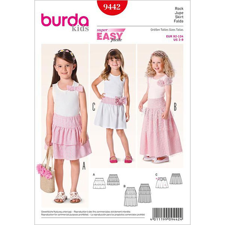 Rok / lagenrok, Burda 9442,  image number 1