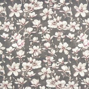 Outdoorstof Canvas magnolia's – grijs, 