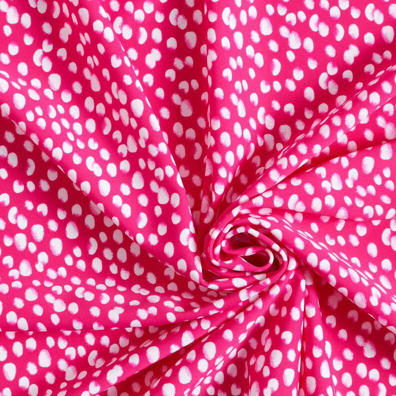 Badpakstof mini stippen – intens roze/wit,  image number 3