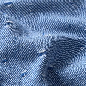 Denim katoen mix destroyed look – koningsblauw, 