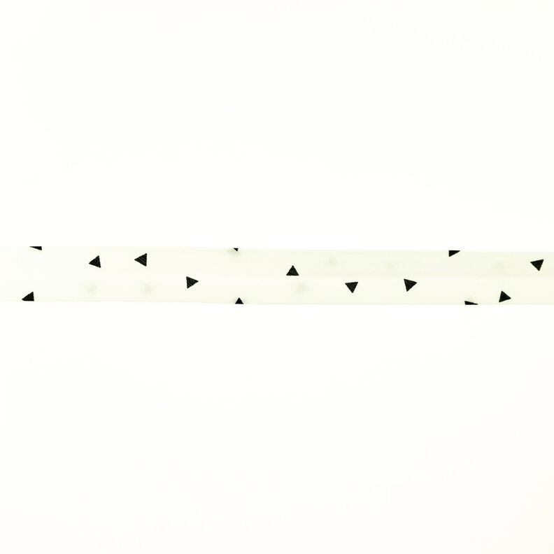 Biasband Driehoeken [20 mm] – ecru/zwart,  image number 1