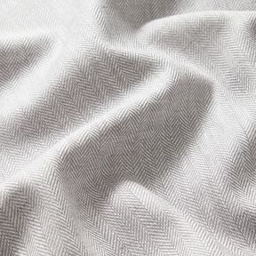 Linnen-katoenmix visgraat &ndash; zilver, 