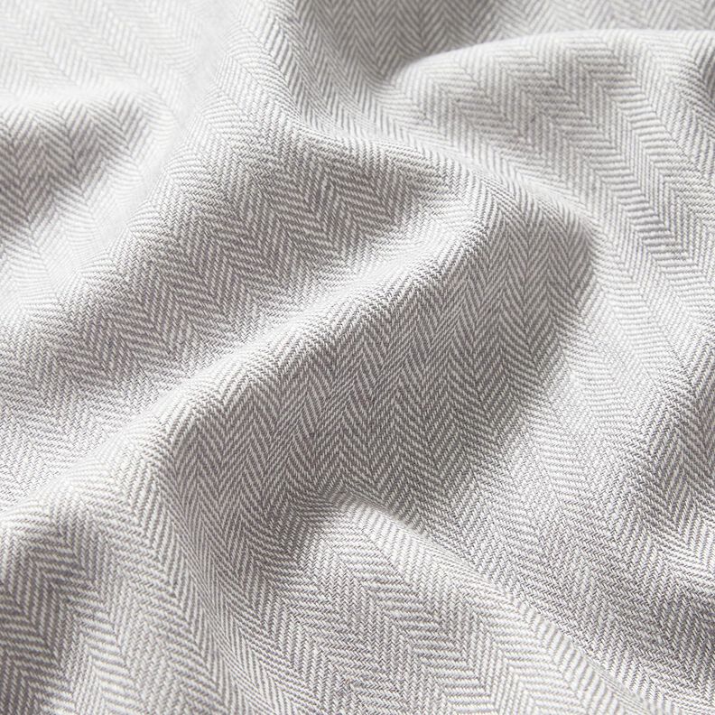 Linnen-katoenmix visgraat – zilver,  image number 2