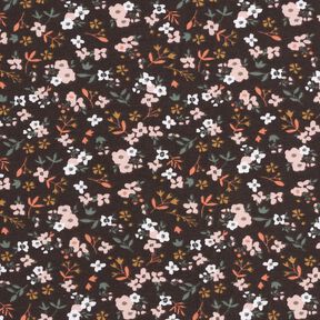 Katoenjersey Millefleurs – zwartbruin,  Katoenjersey Millefleurs – zwartbruin,