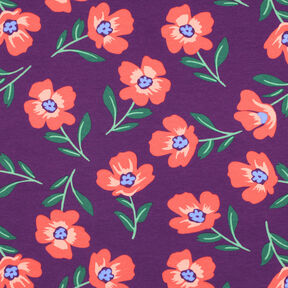Sweatshirt geruwd Bloemen | by Poppy – roodlila/kreeft, 