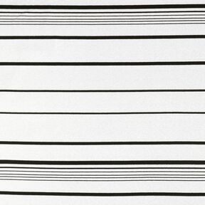 Gebreide jacquard onregelmatige strepen – ecru/zwart, 