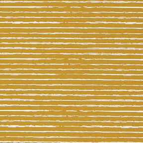 Katoenjersey Skribbel-strepen – mosterd, 