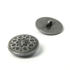 Metalen knoop Fleur Rustiek 1, 