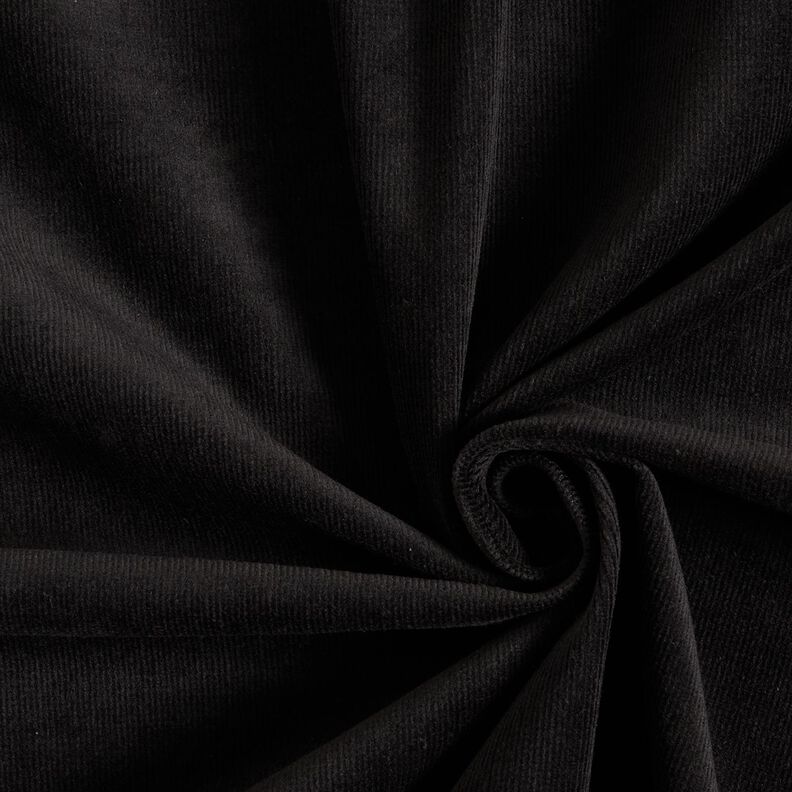 Fijnrib Stretch – zwart, image number 1