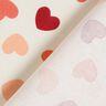 Decostof Half panama verdeelde harten – creme/donkerrood,  thumbnail number 4